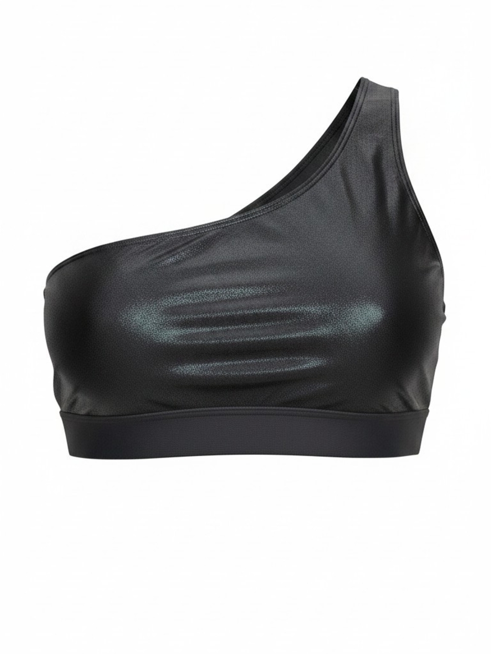 Heroine Sport Onyx Metallic Foiled Marvel Cold Shoulder Athletic Bra M NWT